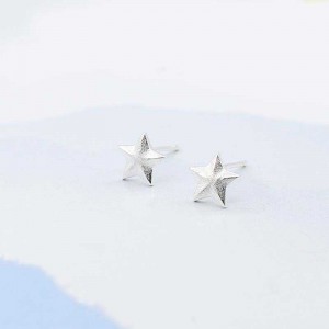 S925 Silver Ear Jewelry Star Grinding Ear Nail Simple Small Jewelry